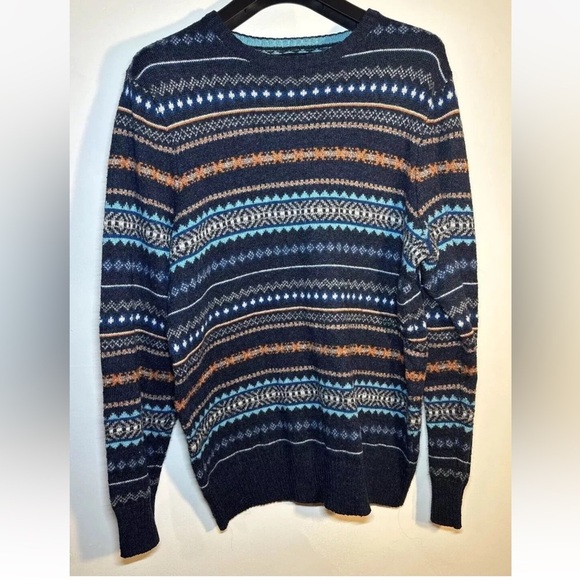 Urban Pipeline Fair Isle crew neck Knit Sweatshirt Sweater Size Large Retro - Picture 1 of 4